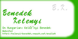 benedek kelenyi business card